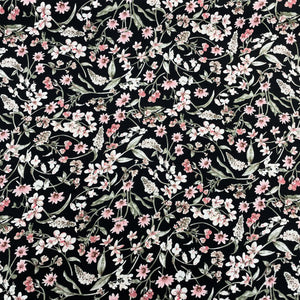 Viskose Blumen "schwarz"