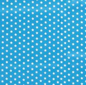 Popeline Sterne "aqua"