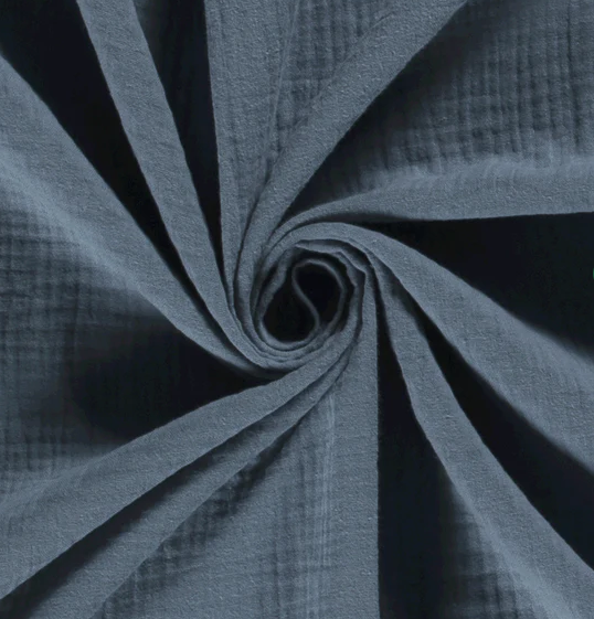 Musselin uni "indigoblau"