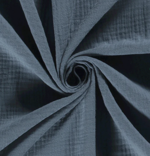 Musselin uni "indigoblau"