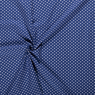 Popeline Punkte "blau"