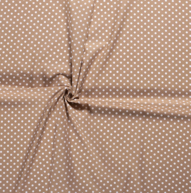 Popeline Punkte "beige"