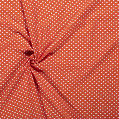 Popeline Punkte "orange"