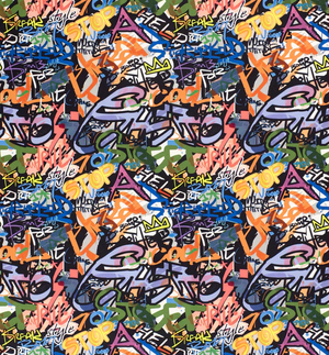 Sportswear Jersey Graffiti "schwarz"