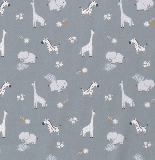 Popeline Wildtiere "indigoblau"