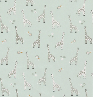 Popeline Giraffen "mint"