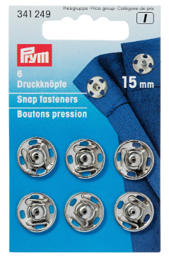 Prym Druckknöpfe zum Annähen  15mm "silber"