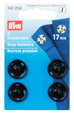 Prym Druckknöpfe zum Annähen 17mm "schwarz"