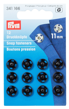 Prym Druckknöpfe zum Annähen 11mm "schwarz"