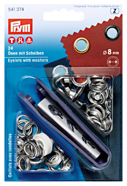 Ösen mit Scheiben 8 mm "silber"