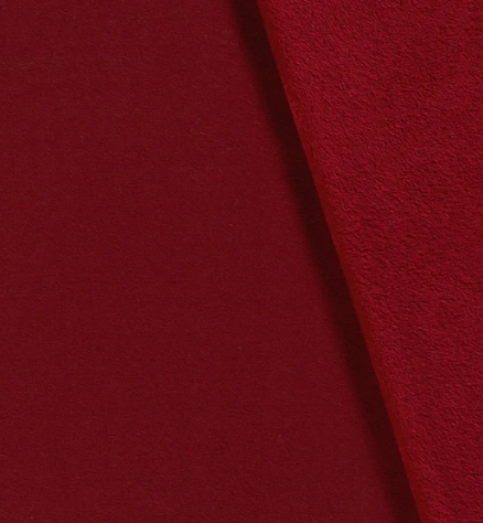 Alpenfleece uni "dunkelrot"