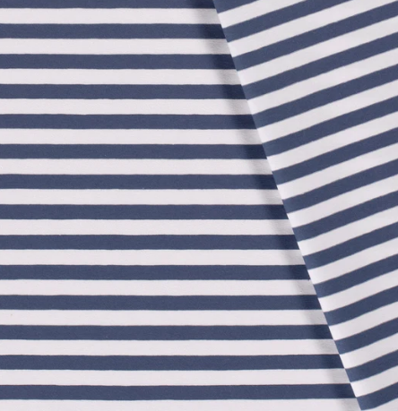 Jersey Streifen "indigoblau"