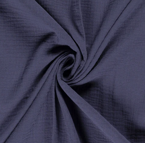 Musselin uni "stahlblau"