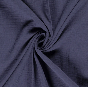 Musselin uni "stahlblau"