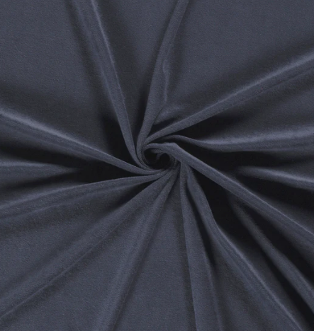 Frottee stretch "stahlblau"