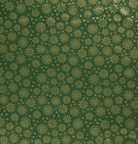 Popeline Eisblumen "grün"