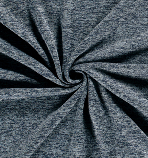 Sweat gebürstet, melange "indigoblau"