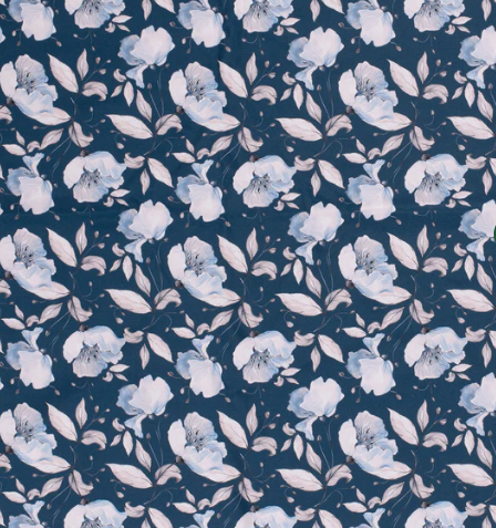 Softshell Blumen "marine"