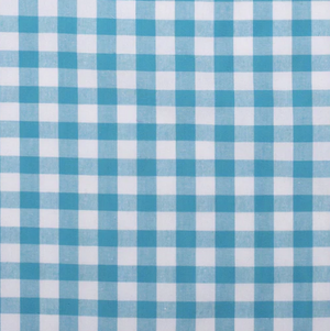 Popeline Karo "aqua"