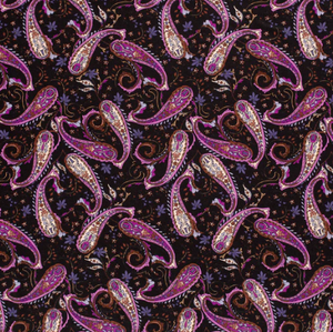 Viskose Jersey Paisley "schwarz"