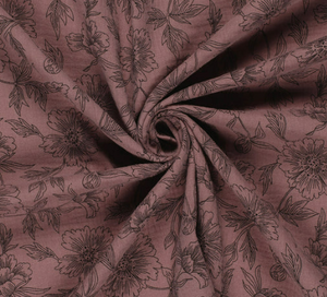 Musselin Blumen "mauve"