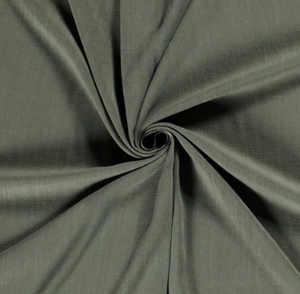 Viskose-Leinen uni "olivgrün"