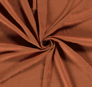 Viskose-Leinen uni "ziegel"