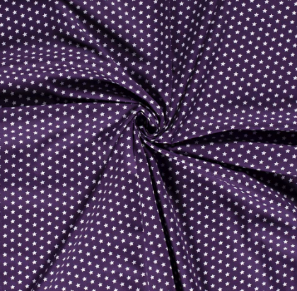 Popeline Sterne "aubergine"