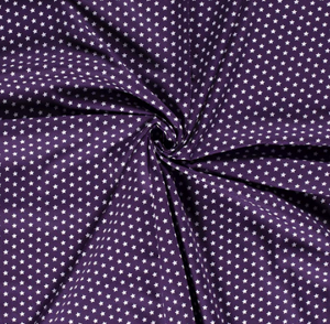 Popeline Sterne "aubergine"
