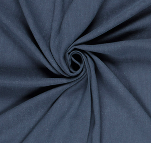Viskose-Leinen uni "stahlblau"