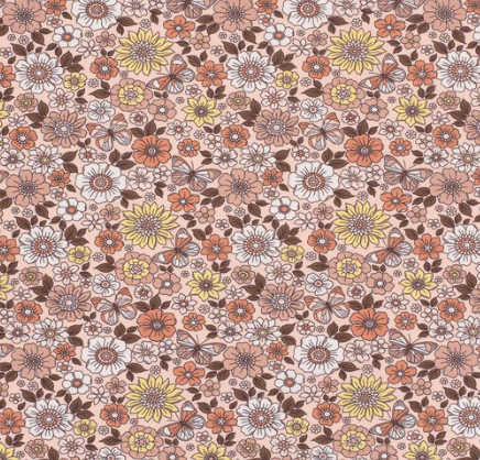 Jersey Blumen "rosa"
