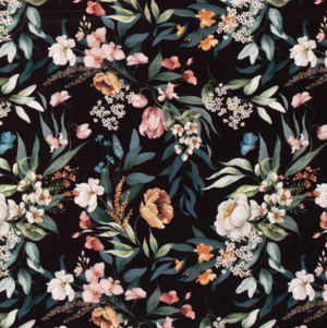 Sportswear Jersey Blumen "schwarz"