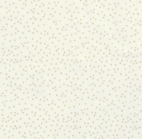 Popeline goldene Punkte "wollweiss"