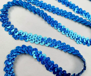 Paillettenborte holo elastisch "royal"