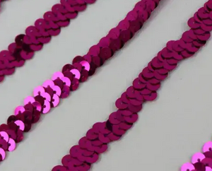 Paillettenborte elastisch "pink"