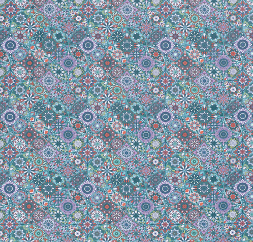 Popeline Mosaik "petrol"