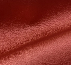 Lederimitat metallic "rot"
