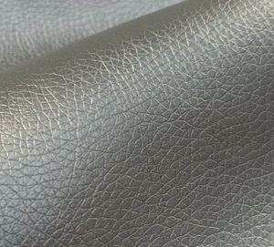 Lederimitat metallic "silber"