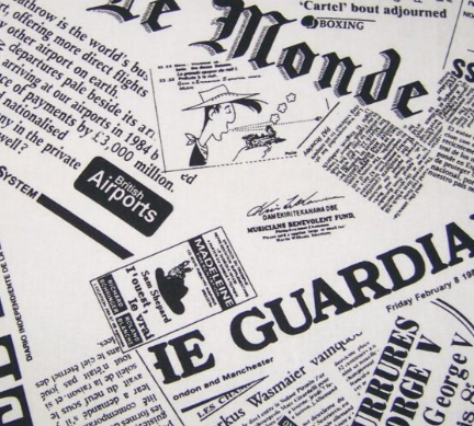 Baumwolle Zeitung "weiss"