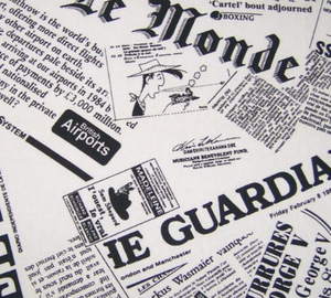 Baumwolle Zeitung "weiss"