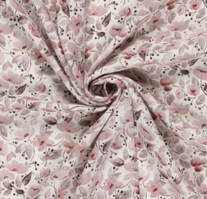 Musselin Blumen "wollweiss"