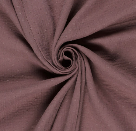 Musselin Punkte "mauve"