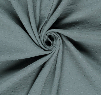 Musselin Punkte "indigoblau"