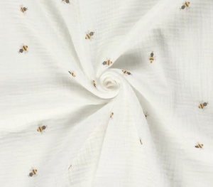 Musselin Bienen "wollweiss"