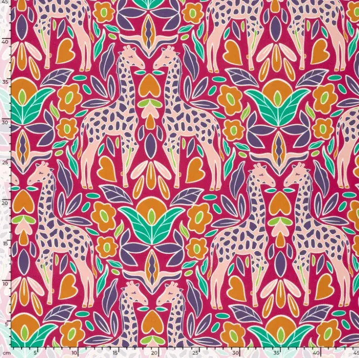 giraffen-blumen-popeline-rosa-baumwolle-druck-stoff-stoffpradies-lyss